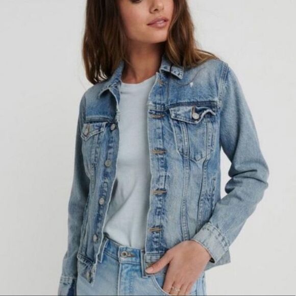 Lucky Brand Tomboy Trucker Oversized Jean Jacket - Picture 2 of 9